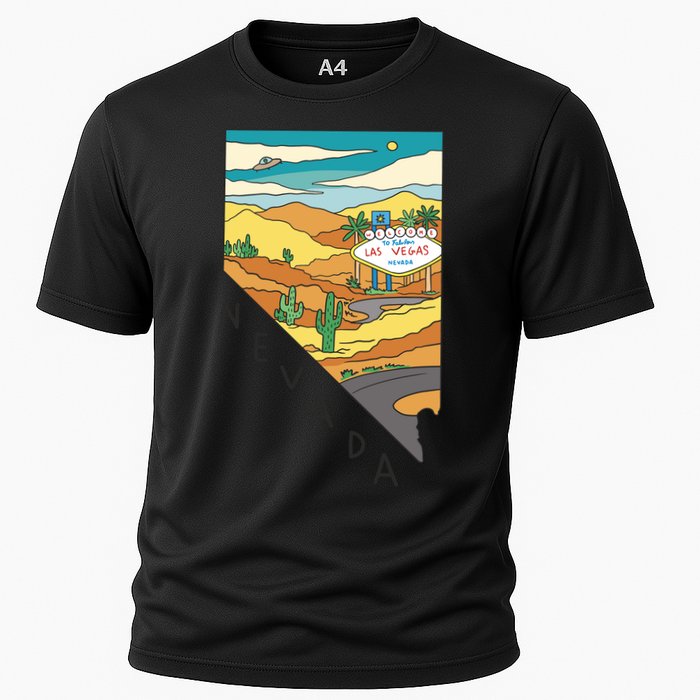 Nevada Retro Las Vegas Cooling Performance Crew T-Shirt