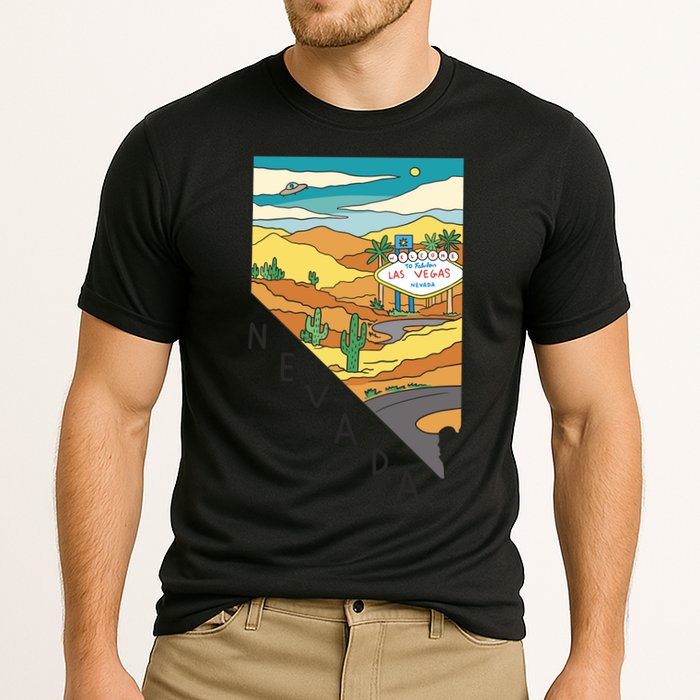 Nevada Retro Las Vegas Cooling Performance Crew T-Shirt
