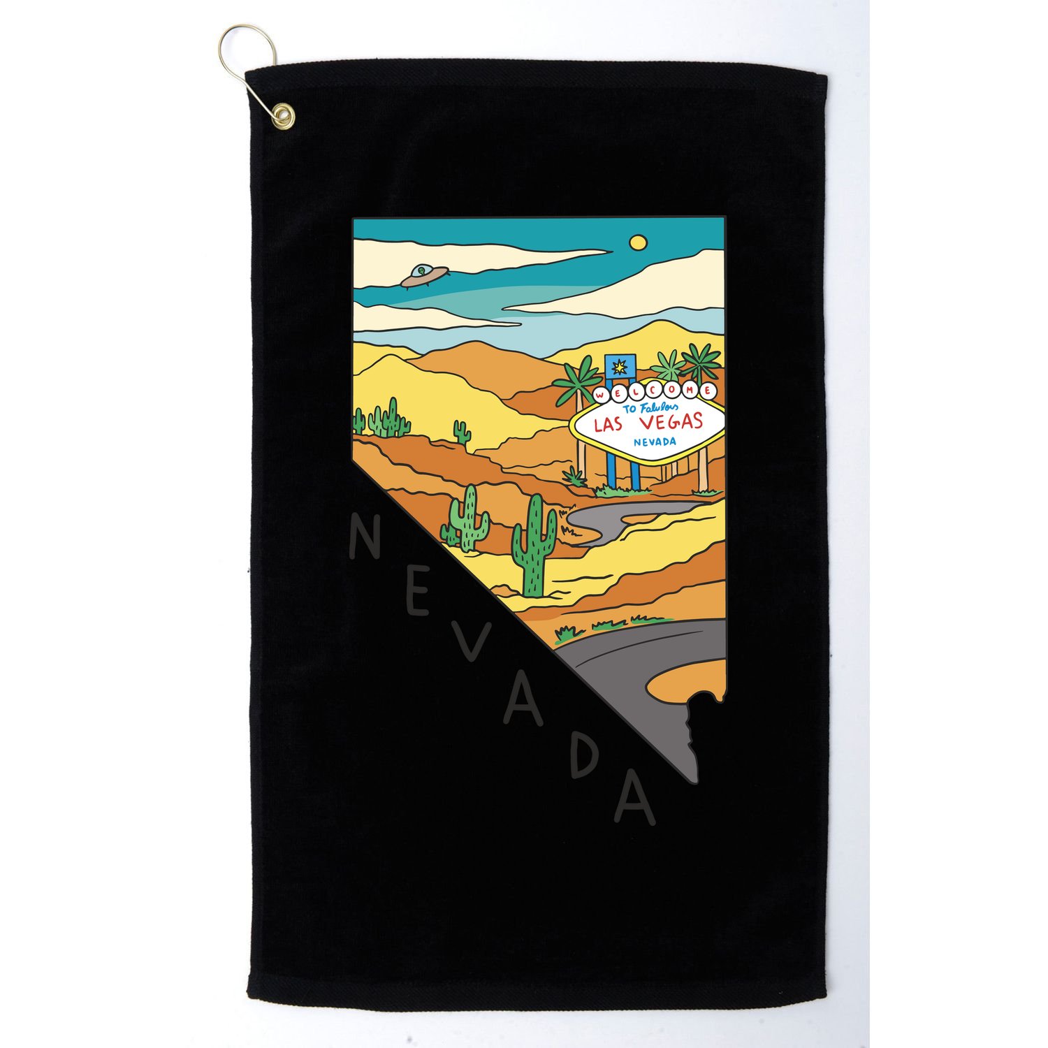 Nevada Retro Las Vegas Golf Towel
