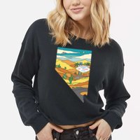 Nevada Retro Las Vegas Cropped Pullover Crew