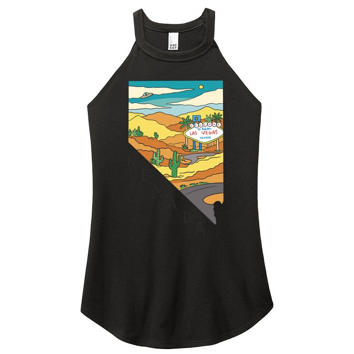 Nevada Retro Las Vegas Women's Perfect Tri Rocker Tank