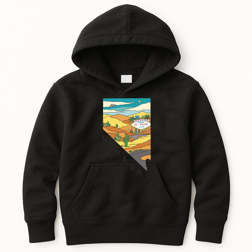 Nevada Retro Las Vegas Kids Hoodie