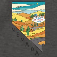 Nevada Retro Las Vegas Vector Backpack