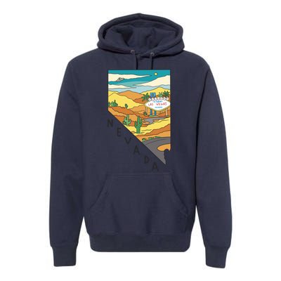 Nevada Retro Las Vegas Premium Hoodie