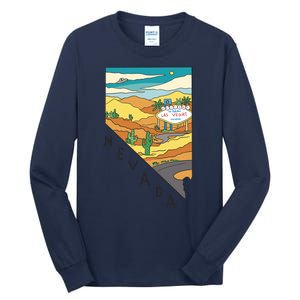 Nevada Retro Las Vegas Tall Long Sleeve T-Shirt