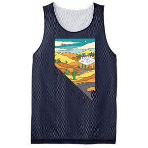 Nevada Retro Las Vegas Mesh Reversible Basketball Jersey Tank