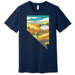 Nevada Retro Las Vegas Premium T-Shirt