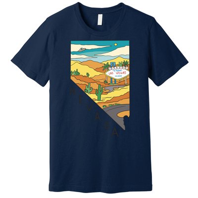 Nevada Retro Las Vegas Premium T-Shirt