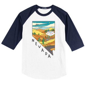 Nevada Retro Las Vegas Baseball Sleeve Shirt