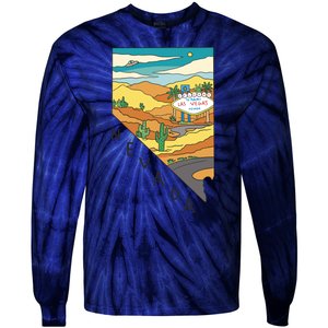 Nevada Retro Las Vegas Tie-Dye Long Sleeve Shirt