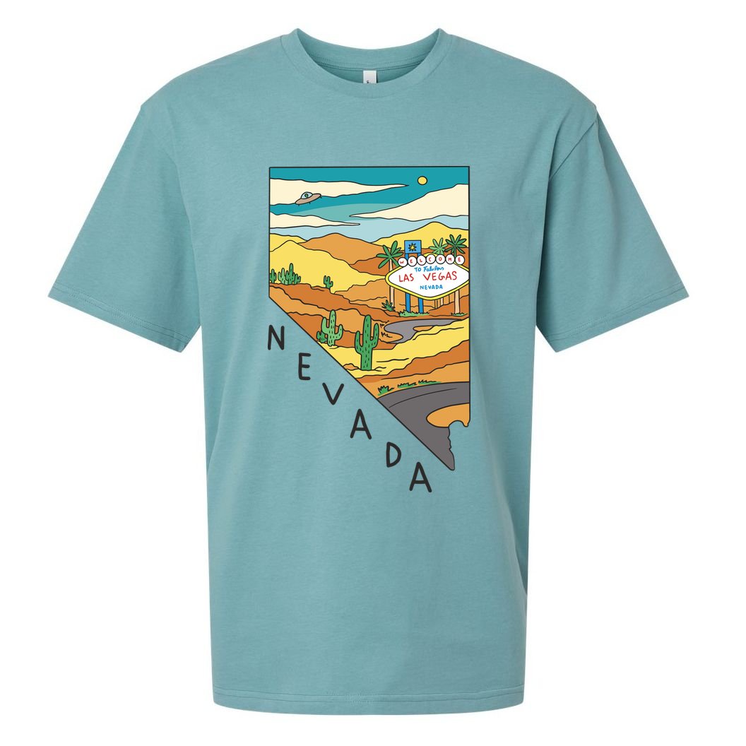 Nevada Retro Las Vegas Sueded Cloud Jersey T-Shirt