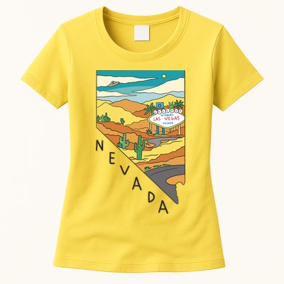 Nevada Retro Las Vegas Womens T-Shirt