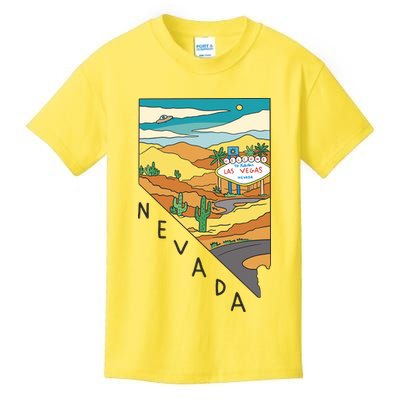 Nevada Retro Las Vegas Kids T-Shirt