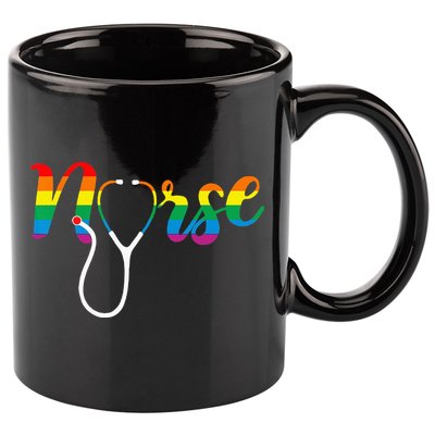 Nurse Rainbow 11oz C Handle Ceramic Mug