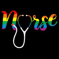 Nurse Rainbow Drawstring Bag