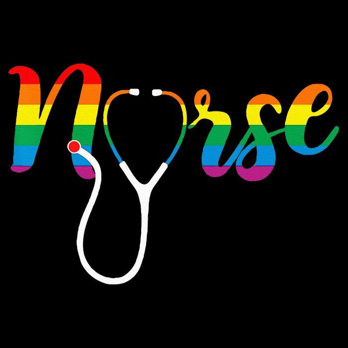 Nurse Rainbow Drawstring Bag