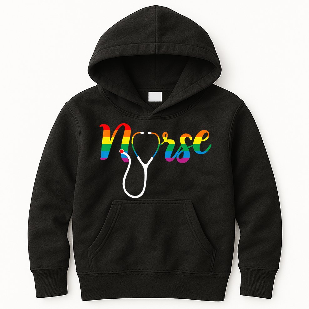 Nurse Rainbow Kids Hoodie