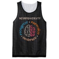 Neurodivergent Recognize Normalize Embrace Neurodiversity Mesh Reversible Basketball Jersey Tank