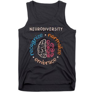 Neurodivergent Recognize Normalize Embrace Neurodiversity Tank Top