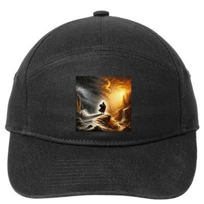 Neither Rain Nor Snow Renaissance Style Art 7-Panel Snapback Hat