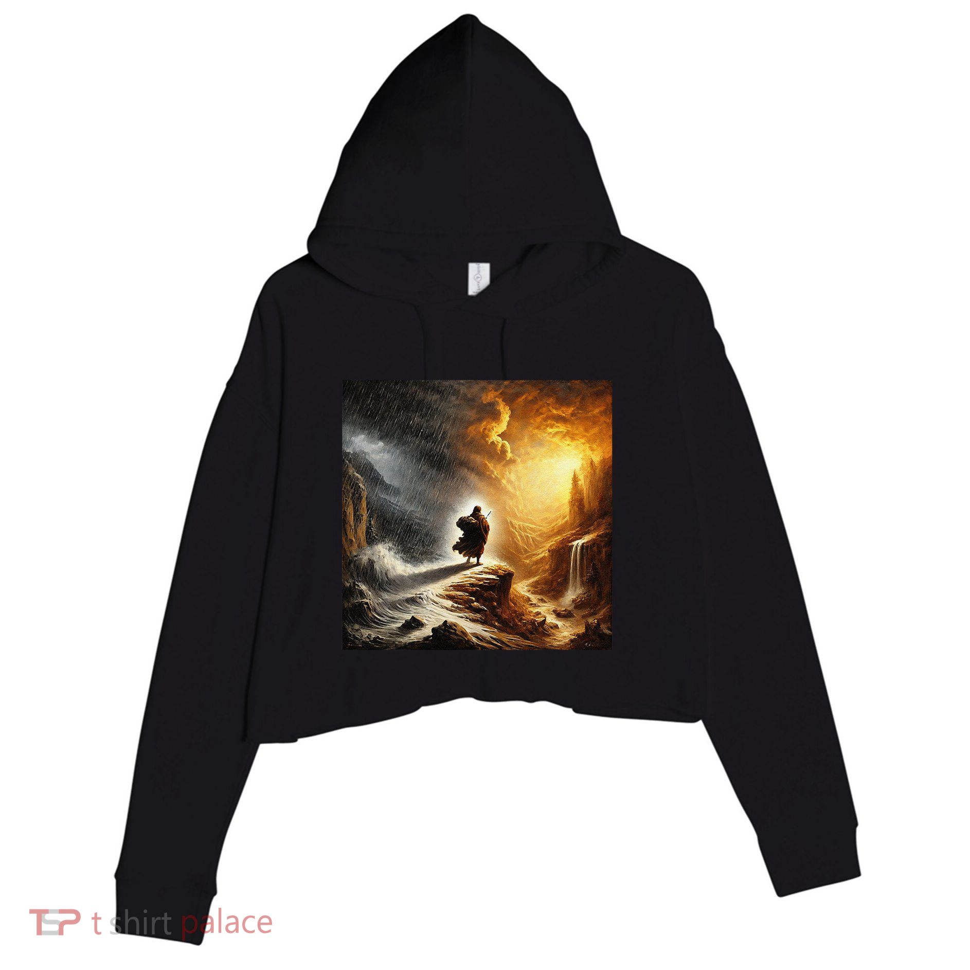 Neither Rain Nor Snow Renaissance Style Art Crop Fleece Hoodie