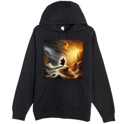 Neither Rain Nor Snow Renaissance Style Art Premium Pullover Hoodie