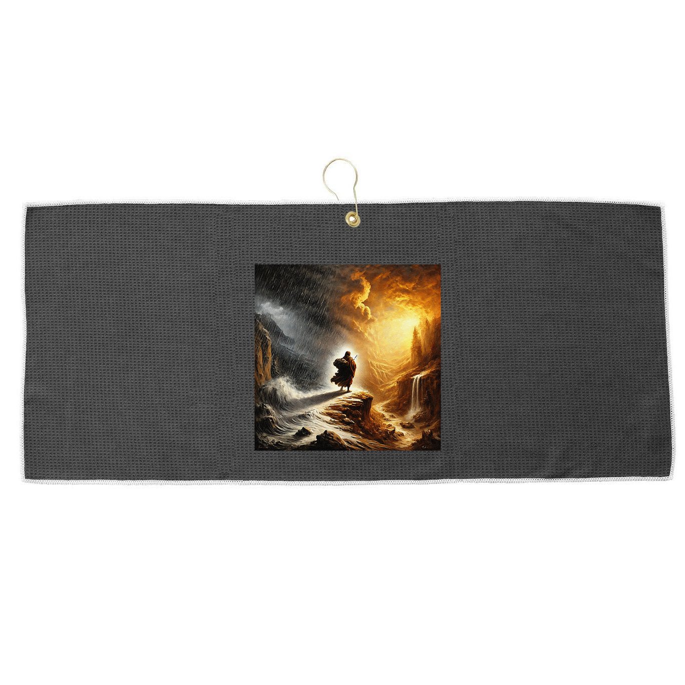 Neither Rain Nor Snow Renaissance Style Art Large Microfiber Waffle Golf Towel