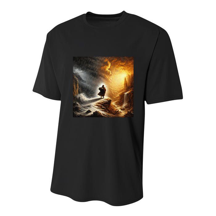 Neither Rain Nor Snow Renaissance Style Art Youth Performance Sprint T-Shirt