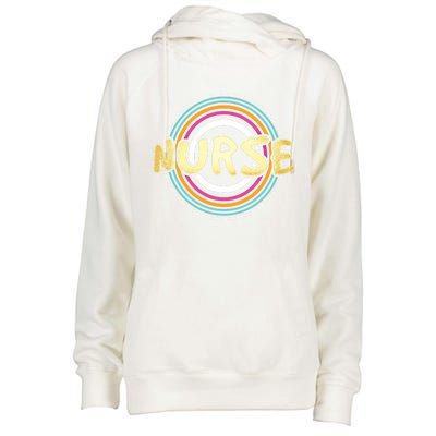 Nurse Rainbow Nursing Care Profession Health Recover Medical Meaningful Gift Womens Funnel Neck Pullover Hood