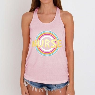 Nurse Rainbow Nursing Care Profession Health Recover Medical Meaningful Gift Women's Knotted Racerback Tank