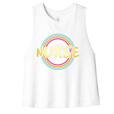 Nurse Rainbow Nursing Care Profession Health Recover Medical Meaningful Gift Women's Racerback Cropped Tank