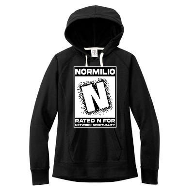 Normilio Rated N For Network Spirituality Women's Fleece Hoodie