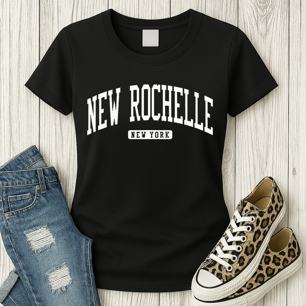 New Rochelle New York Ny College University Style Womens T-Shirt
