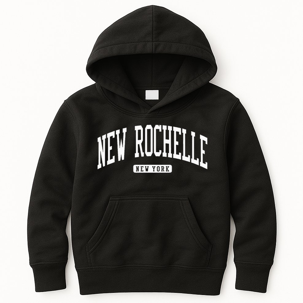 New Rochelle New York Ny College University Style Kids Hoodie