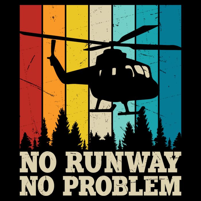 No Runway No Problem Helicopter Pilot Apron