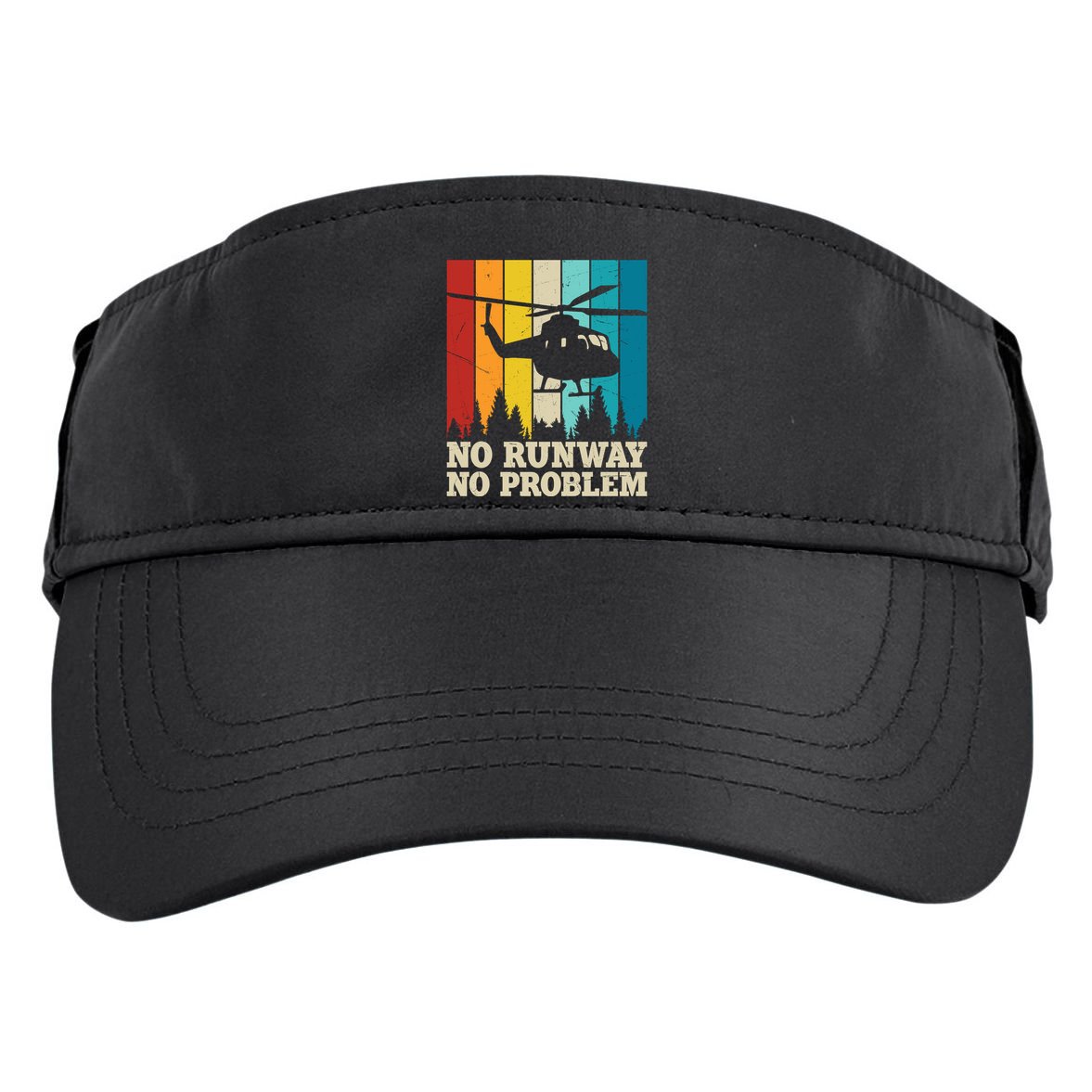 No Runway No Problem Helicopter Pilot Adult Drive Performance Visor