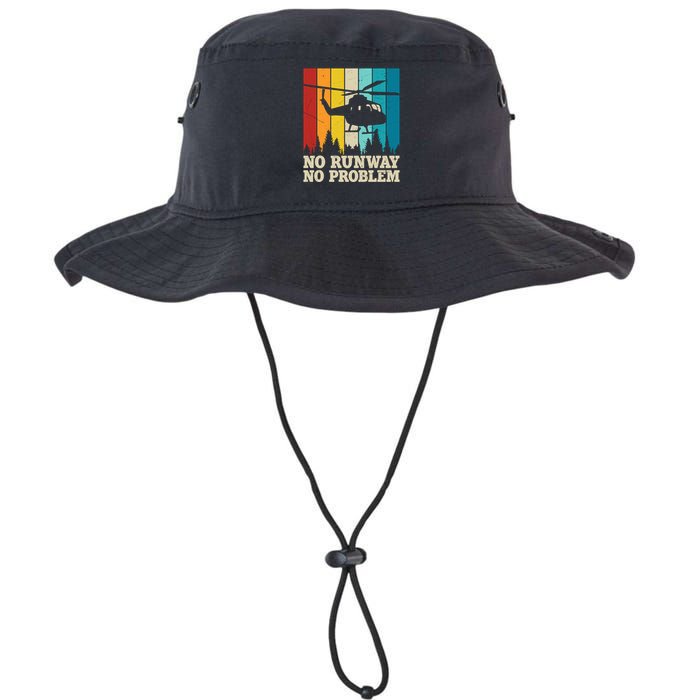 No Runway No Problem Helicopter Pilot Legacy Cool Fit Booney Bucket Hat