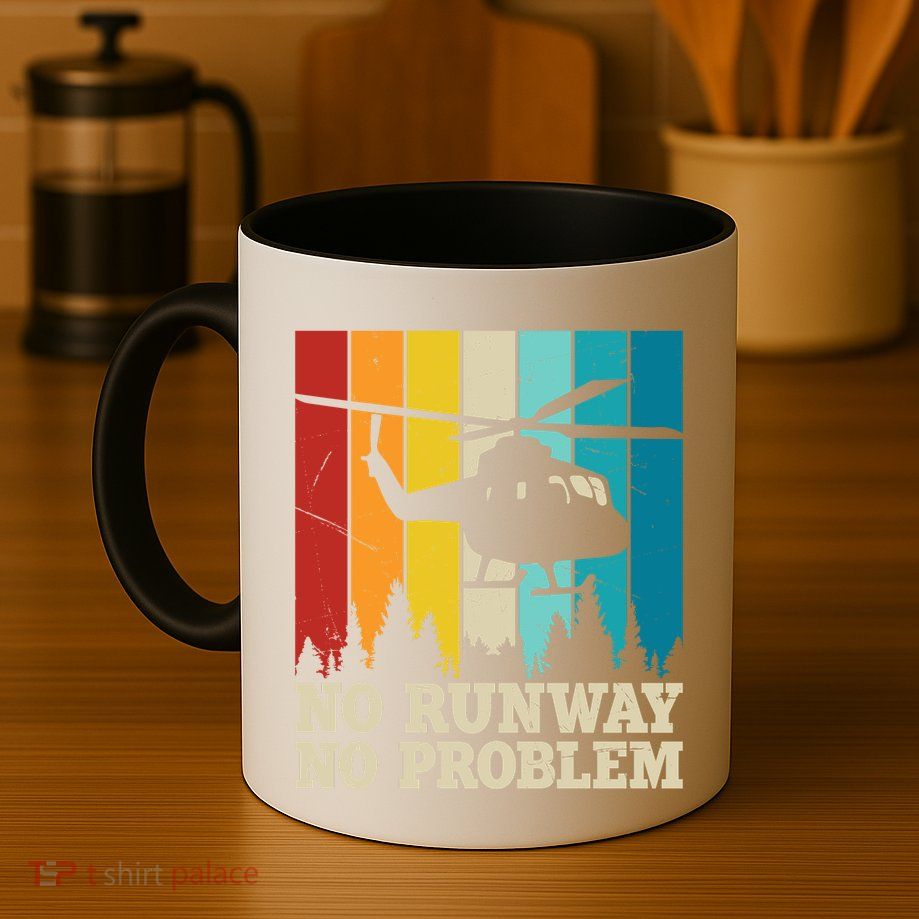 No Runway No Problem Helicopter Pilot Mug