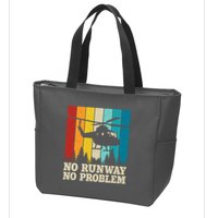 No Runway No Problem Helicopter Pilot Zip Tote Bag