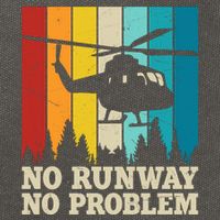 No Runway No Problem Helicopter Pilot Cotton Canvas Backpack