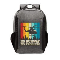 No Runway No Problem Helicopter Pilot Vector Backpack