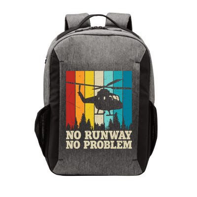 No Runway No Problem Helicopter Pilot Vector Backpack