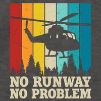 No Runway No Problem Helicopter Pilot Vector Backpack