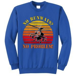 No Runway No Problem Air Force Academy Proud Helicopter Wife Funny Gift Sweatshirt