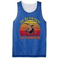 No Runway No Problem Air Force Academy Proud Helicopter Wife Funny Gift Mesh Reversible Basketball Jersey Tank