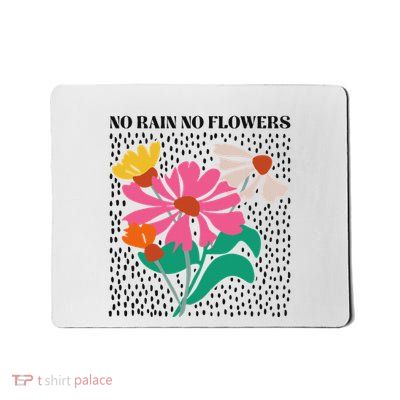No Rain No Flowers Boho Wildflowers Plants Floral Garden Mousepad