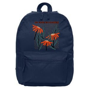 No Rain No Flowers Gifts Cute Flowers 16 in Basic Backpack