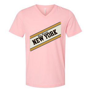 New Rochelle New York Varsity Logo V-Neck T-Shirt