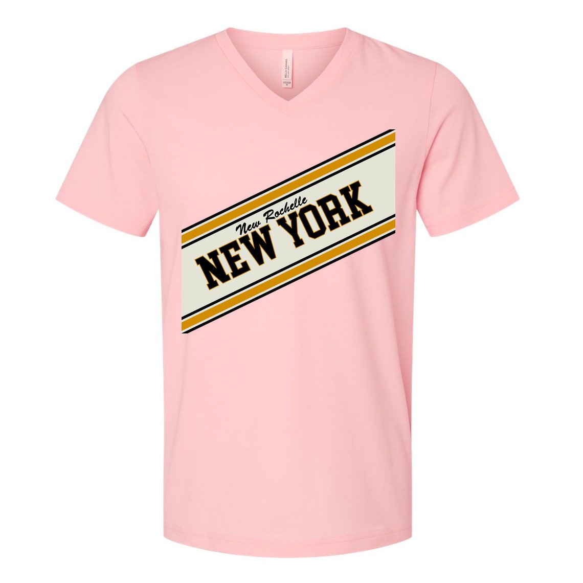 New Rochelle New York Varsity Logo V-Neck T-Shirt