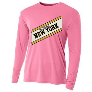 New Rochelle New York Varsity Logo Cooling Performance Long Sleeve Crew